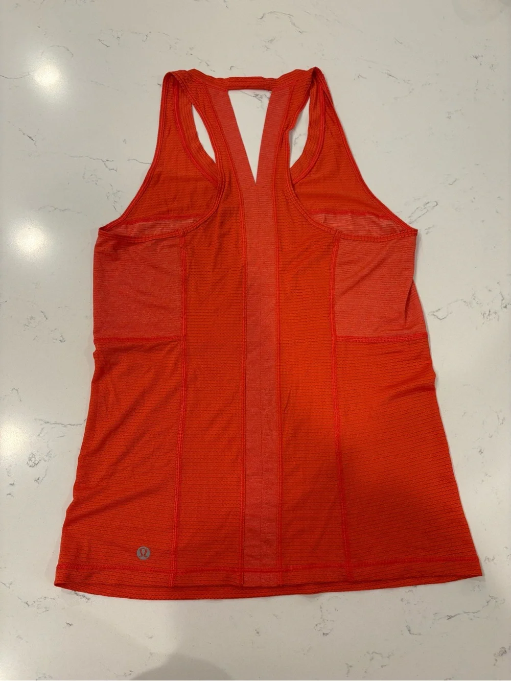 Lululemon Women’s Orange Racerback Tank Top - Lightweight Women's Activewear-sz6